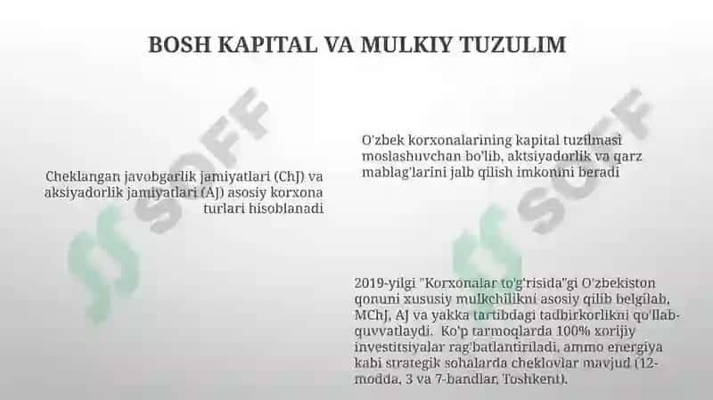 Oʻzbekiston respublikasi korxonalar toʻgʻrisidagi qonun 6