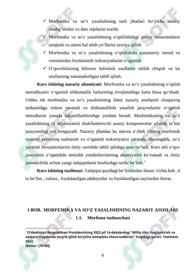 Marfemika va so‘z yasalish haqida o‘qitish metodikasi 6