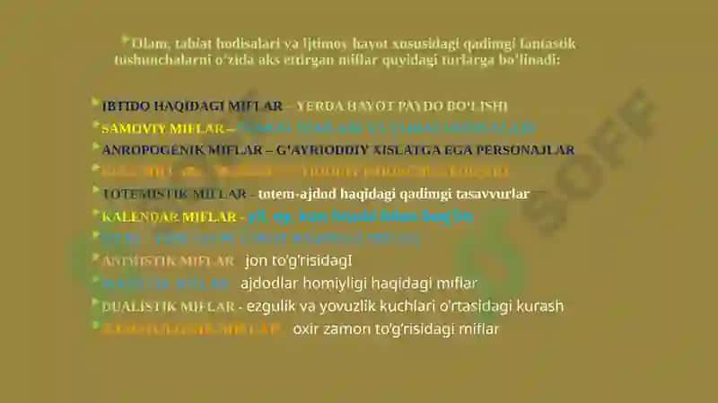 MIF VA AFSONANING JANR XUSUSIYATLARI 6