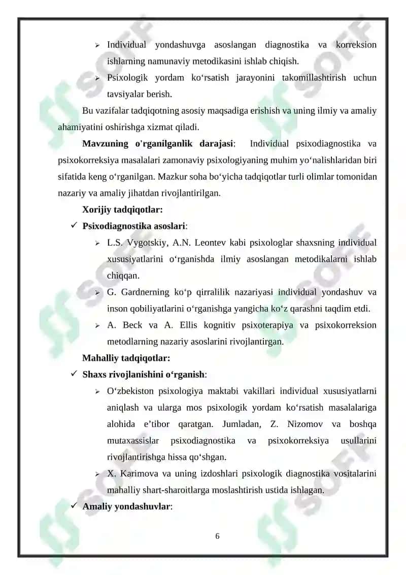 Individual pisixadiagnostika pisxakarekksiyaning axamiyati 6