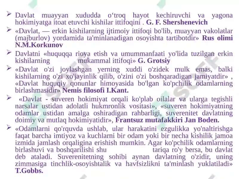 Davlat Haqida Umumiy Ta'limot 6