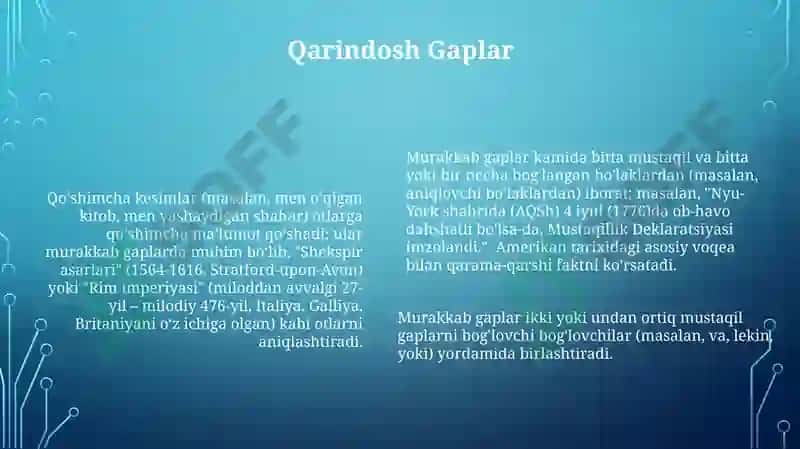 Ergashgan va qõshma gaplar 6