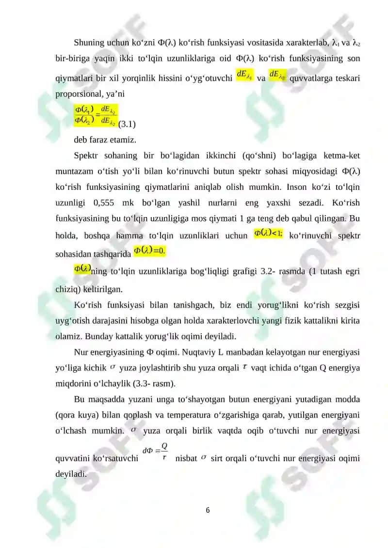 Fotometrik Kattaliklar va Ularning Birliklari 6