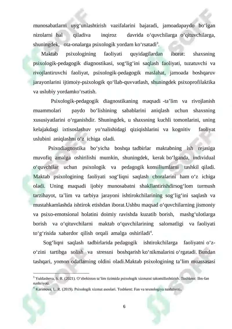 Ta’lim tizimida psixologik xizmat maqsad va vazifalari 6