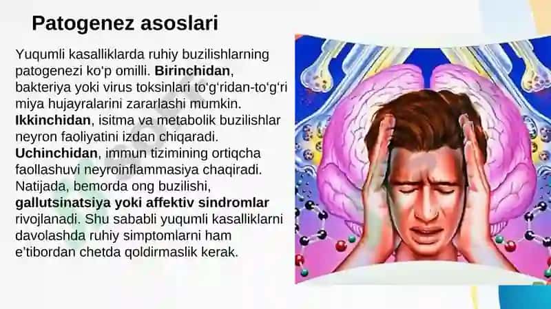 Yuqumli kasalliklarda uchraydigan ruhiy buzilishlar 6