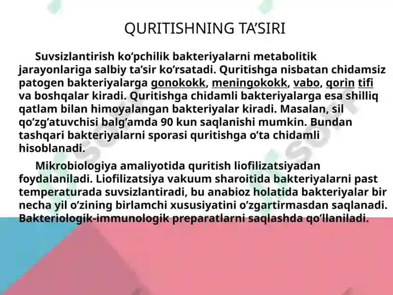 Mikroorganizmlarining ta’siri 6