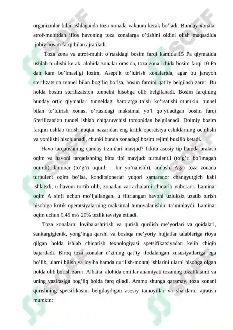 GEP Good Engineering Practice farmatsevtik korxonalarni va dorixona muassasalarini qurilishiga qo’yilgan gigienik talablar 6