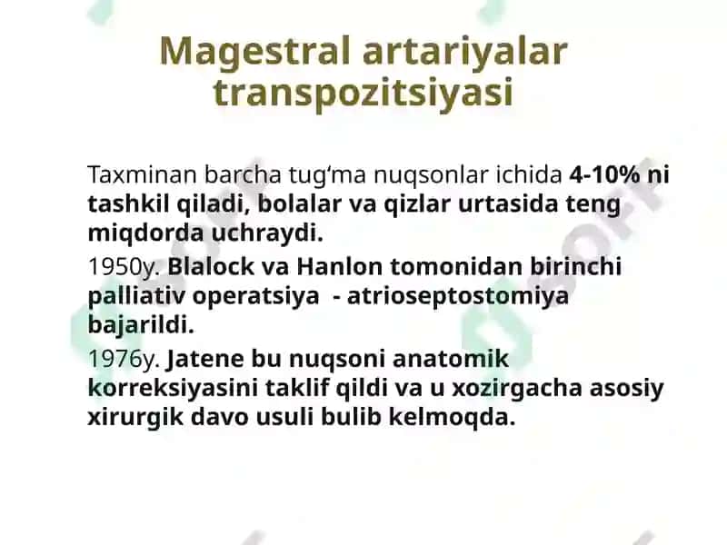 Yurak nuqsonlari rivojlanishi etiologiyasi patogenezi va davolash usullari miokard va miokardiodistrofiyalarni davolashda qoʻllaniladigan dori vositalarining farmakodinamikasi 6