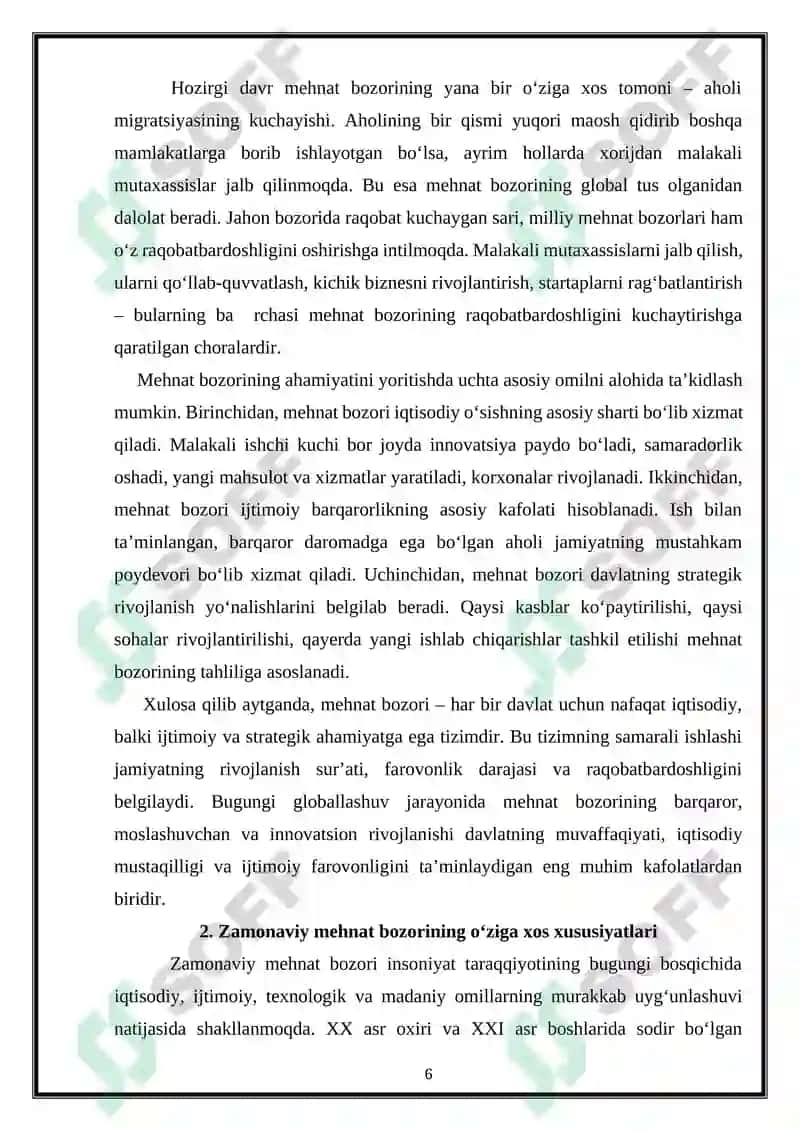 Mehnat bozorini rivojlantirishda marketing tatqiqotlaridan foydalanish 6