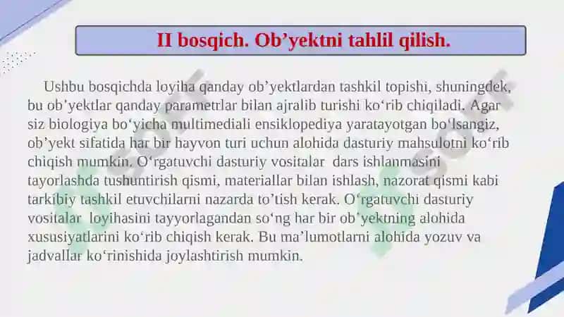 Mualliflik dasturlari yordamida o‘rgatuvchi dasturiy vositalar yaratish 6