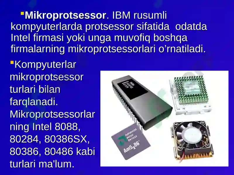 Shaxsiy kompyuterning asosiy qurilmalari 6