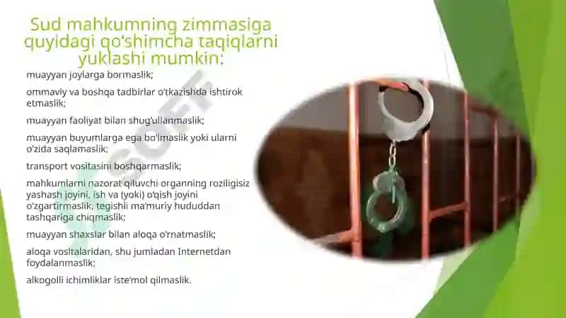 Ozodlikni cheklash jazolari 6