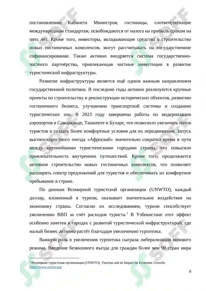 Особенности государственной поддержки туризма в Узбекистане 6