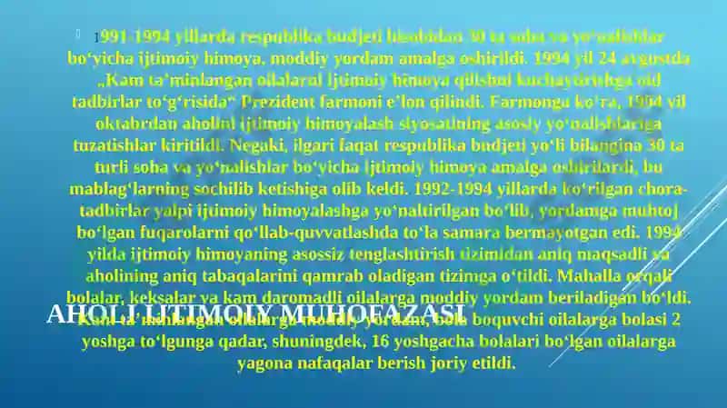O’ZBEKISTONNING ENG YANGI TARIXI FANI 6