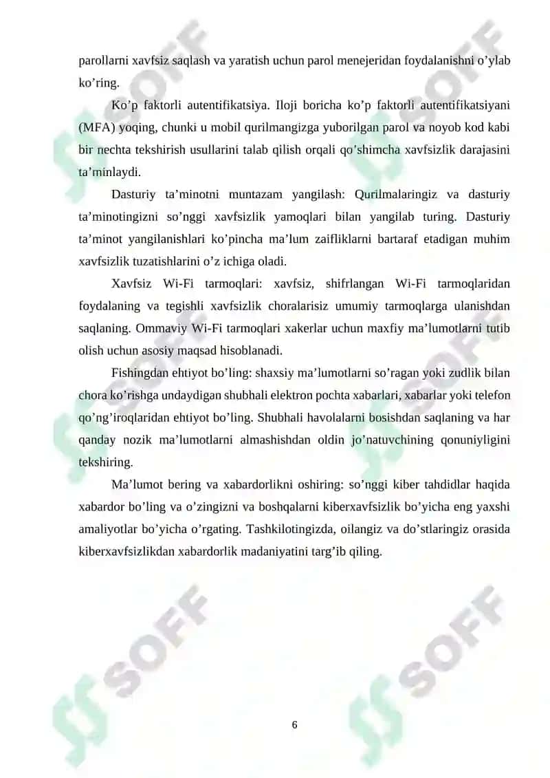 Ma’lumotlar oqimini tahlil qilish 6