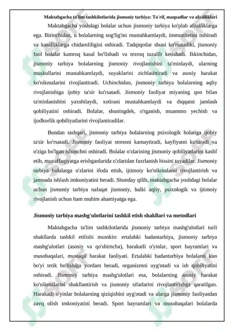 Maktabgacha ta'lim tashkilotlarida jismoniy tarbiya 6