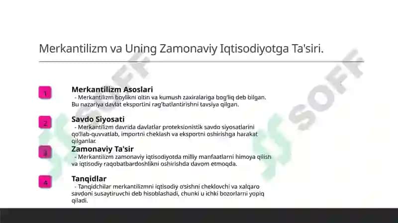 Iqtisodiyot nazariyasi rivojlanishining asosiy bosqichlari 6