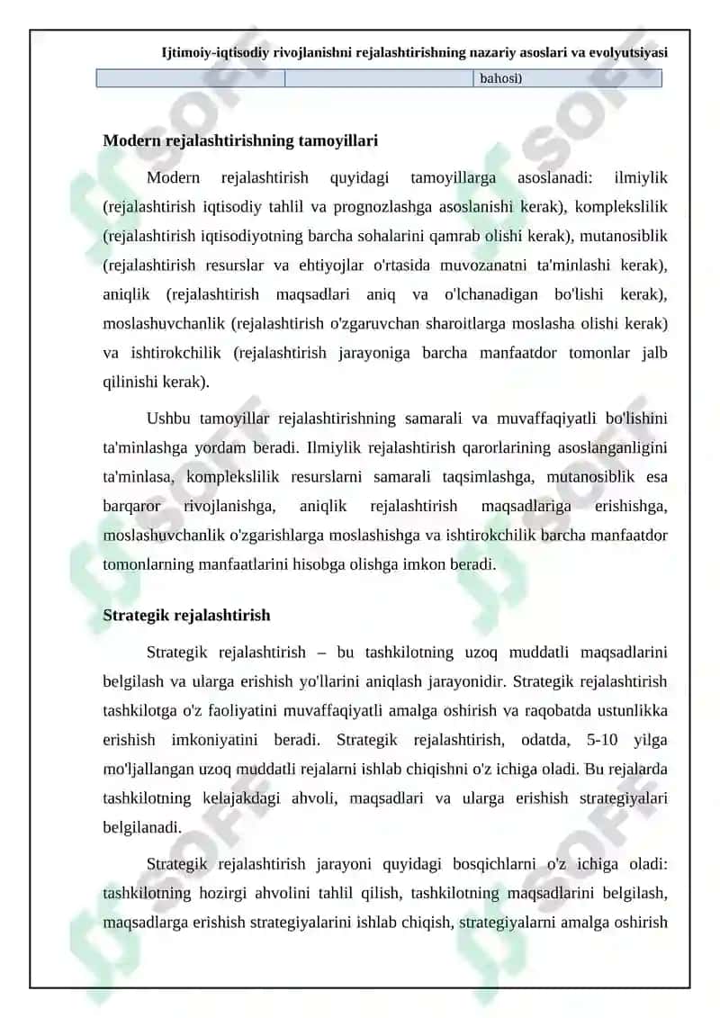 Ijtimoiy-iqtisodiy rivojlanishni rejalashtirish 6