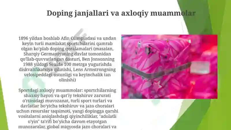 Olimpiya o'yinlarining xususiyatlari (1896- hozirga qadar) 6