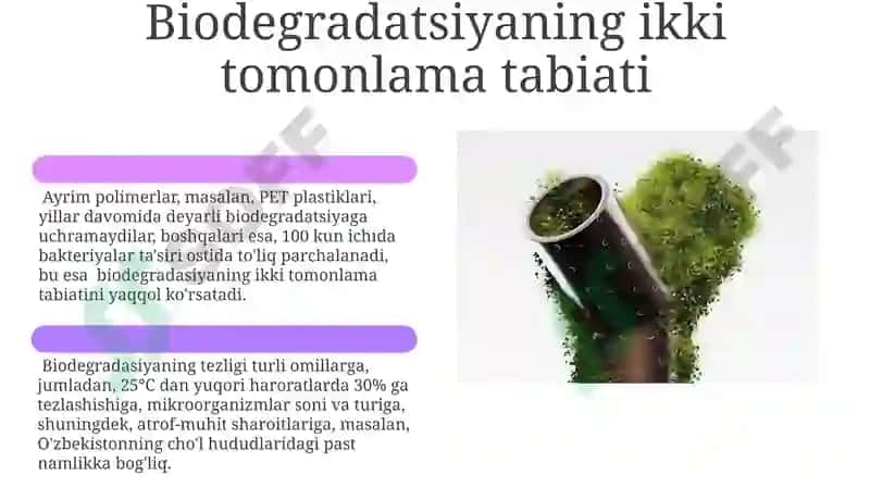 Biodegradatsiyani keltirib chiqaradigan omillar 6