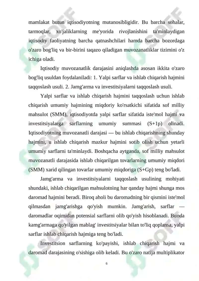 IQTISODIY MUVOZANATLIKNING MOHIYATI VA UNGA ERISHISHNING YOLLARI 6