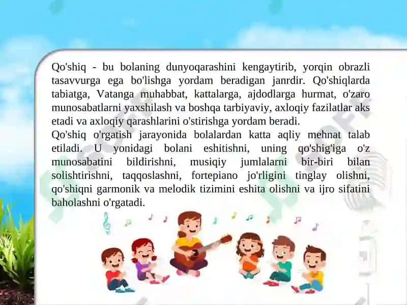Bolalarning musiqiy ta`limi 6