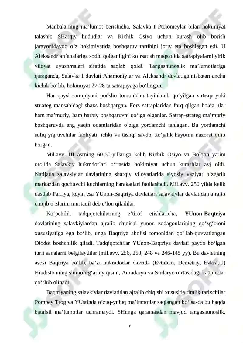 SALAVKIYLAR, PARFIYA VA YUNON-BAQTRIYA DAVLATLARI 6