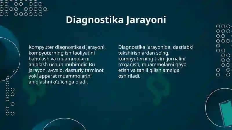 KOMPYUTER DIAGNOSTIKASI VA TEXNIK XIZMAT 6