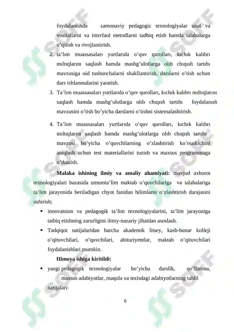 O‘zbekiston Respublikasi Oliy va O‘rta Maxsus Ta'limi Vazirligi 6