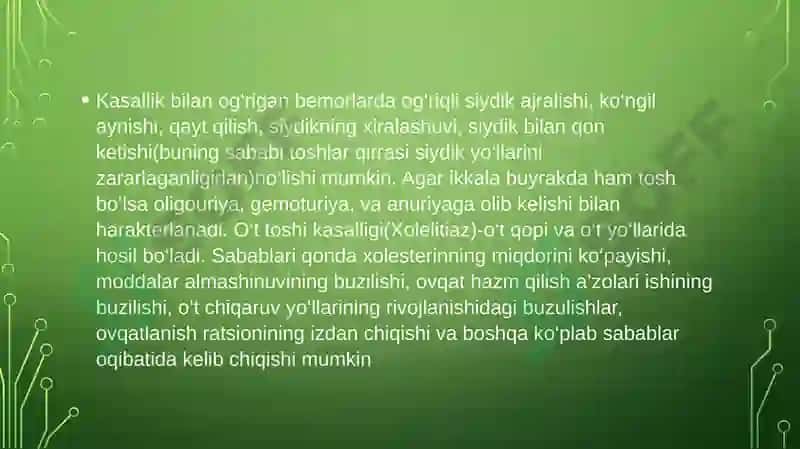 TOSH KASALLIKLARINING KIMYOVIY ASOSLARI 6