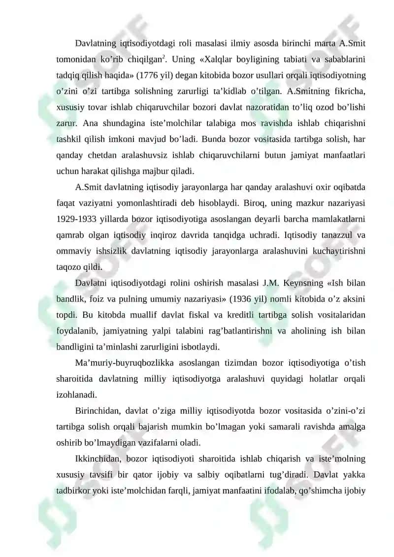 Bozor iqtisodiyotini tartibga solishda davlatning roli 6