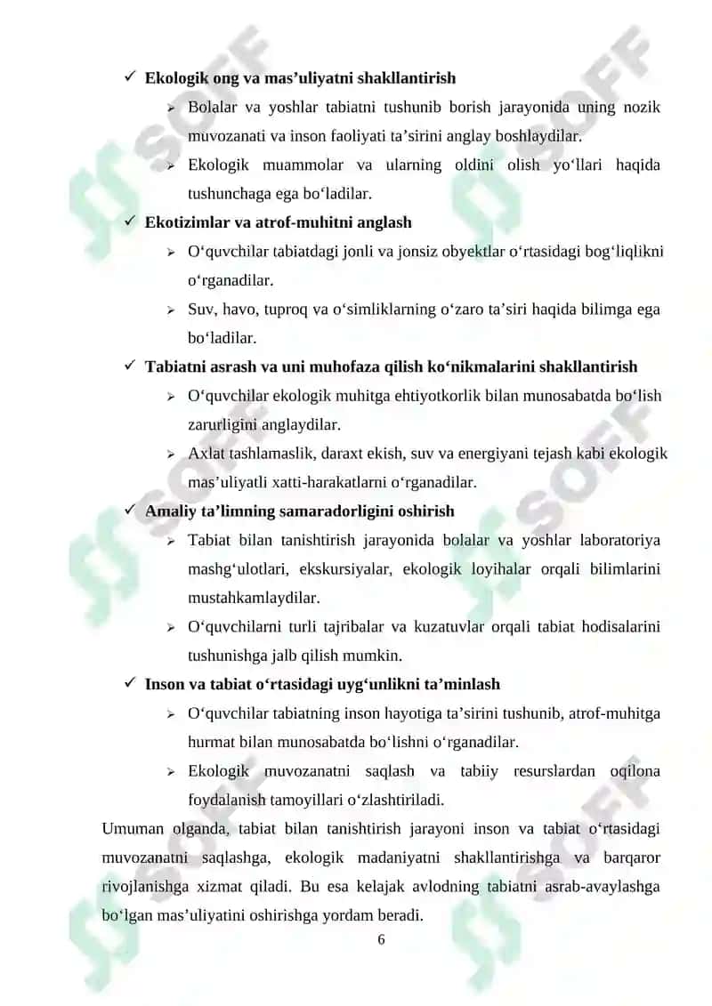 Tabiat bilan tanishtirish dasturlari 6