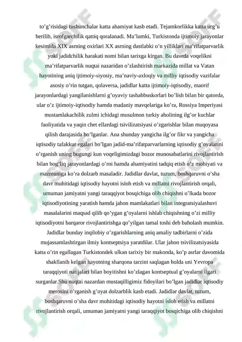 Savdo tijorat masalasini ilmiy asosda tashkil etish bo’yicha jadidlarning qarashlari va yondashuvi 6