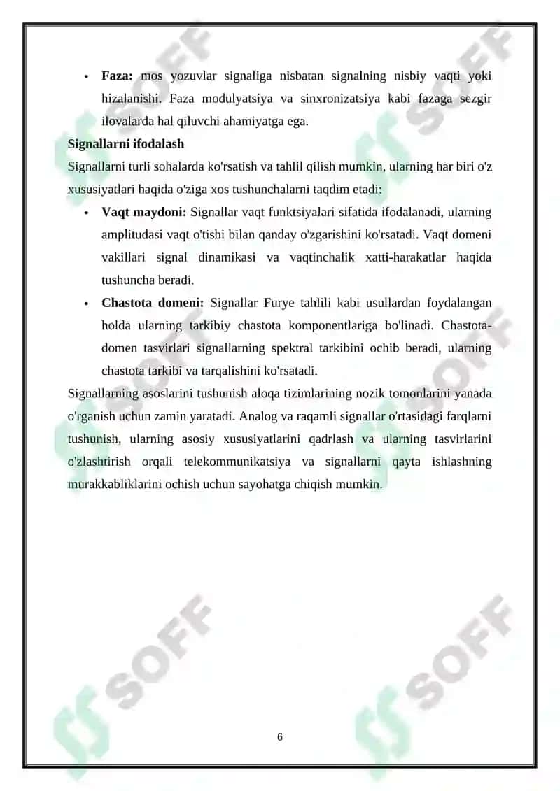 ASOSIY BIRLAMCHI TELEKOMMUNIKATSIYA SIGNALLARI 6