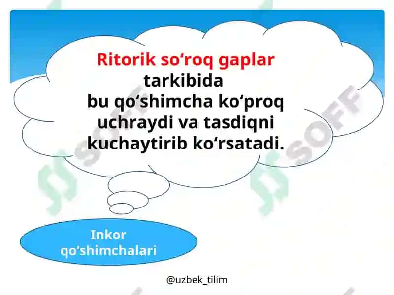 INKOR IFODALOVCHI MORFOLOGIK VOSITALAR USLUBIYATI 6