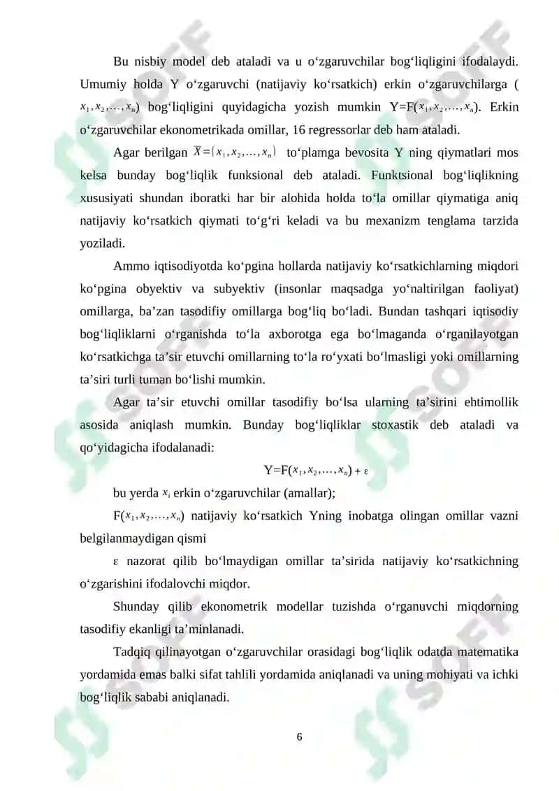 IJTIMOIY-IQTISODIY RIVOJLANISHNI DASTURLASH VA PROGNOZLASHTIRISHNING ZARURLIGI 6