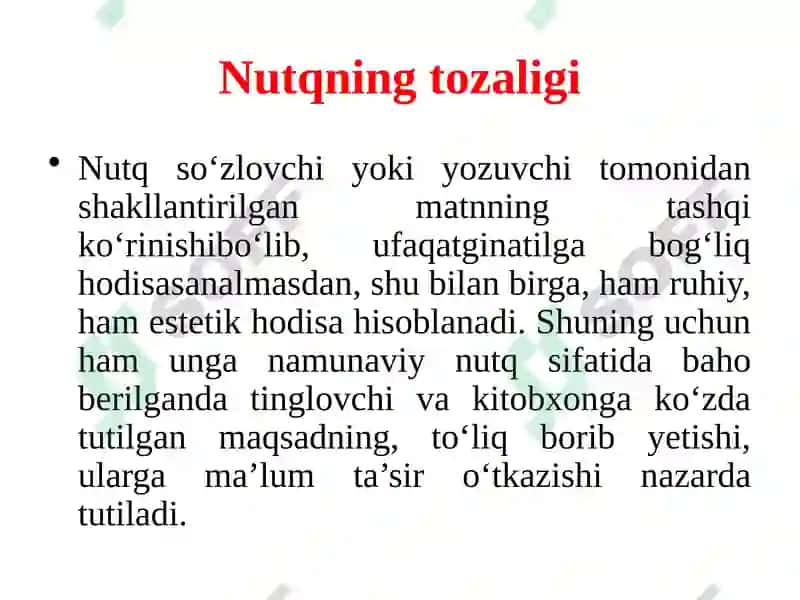 Nutqning to'g'riligi. Sog'ligim - boyligim 6