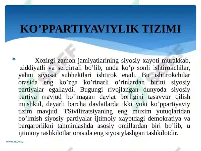 O'zbekistonda Siyosiy Partiyalar Xaqida 6
