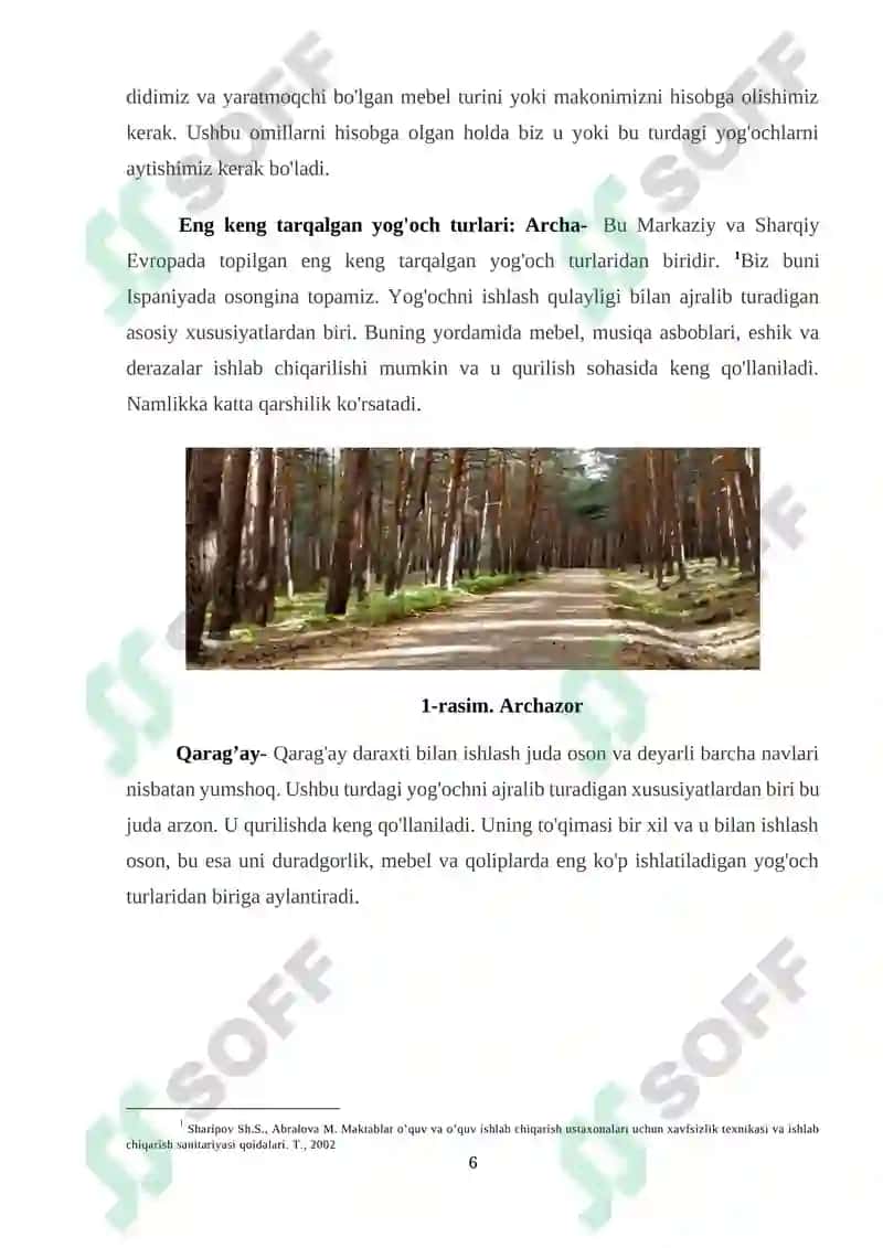 YOG`OCH XOMASHYO TANLASHDA YOGOCH TURLARINI GURUXLARGA BO`LISHNI O`RGANISH 6