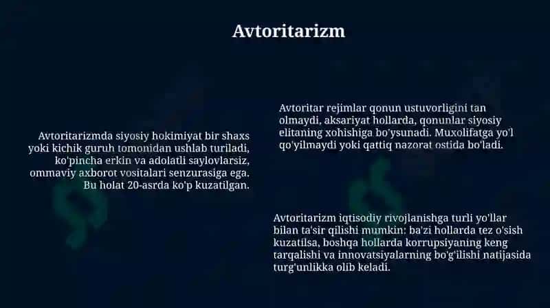 Siyosiy rejim haqida umumiy tushuncha 6