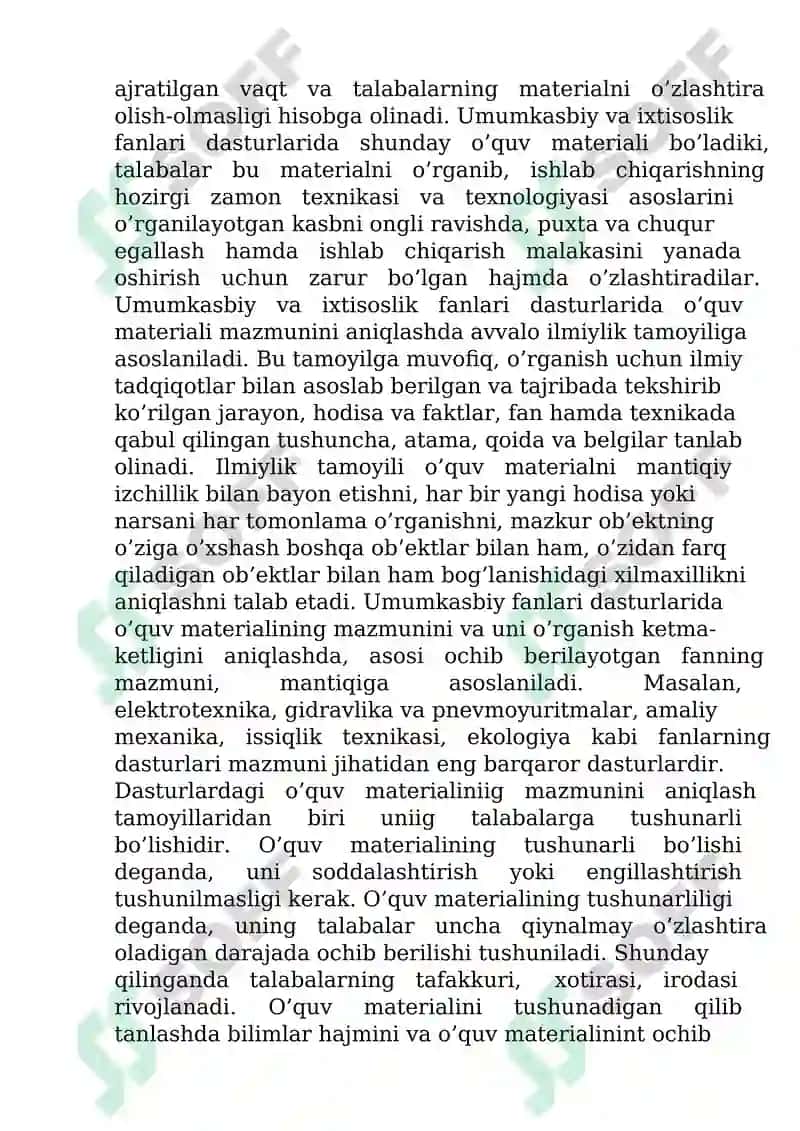 O'qitiladigan fan dasturlarini tuzish va fan o'qituvchilarga qo'yiladigan talablar 6