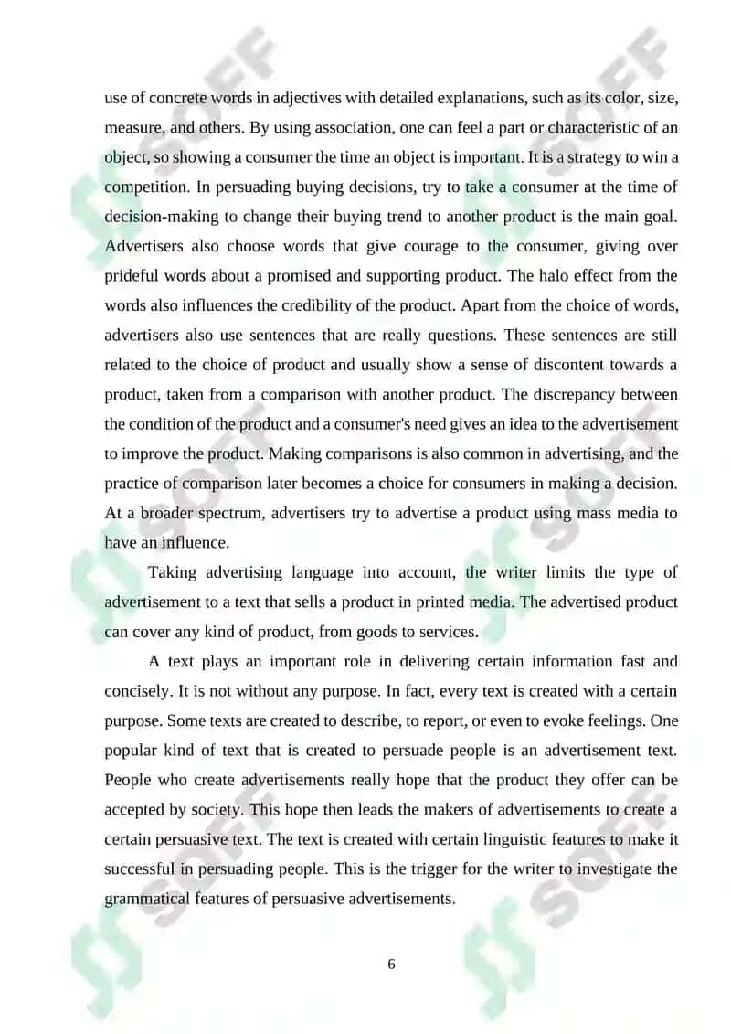 Grammatical features of advertisement texts 6