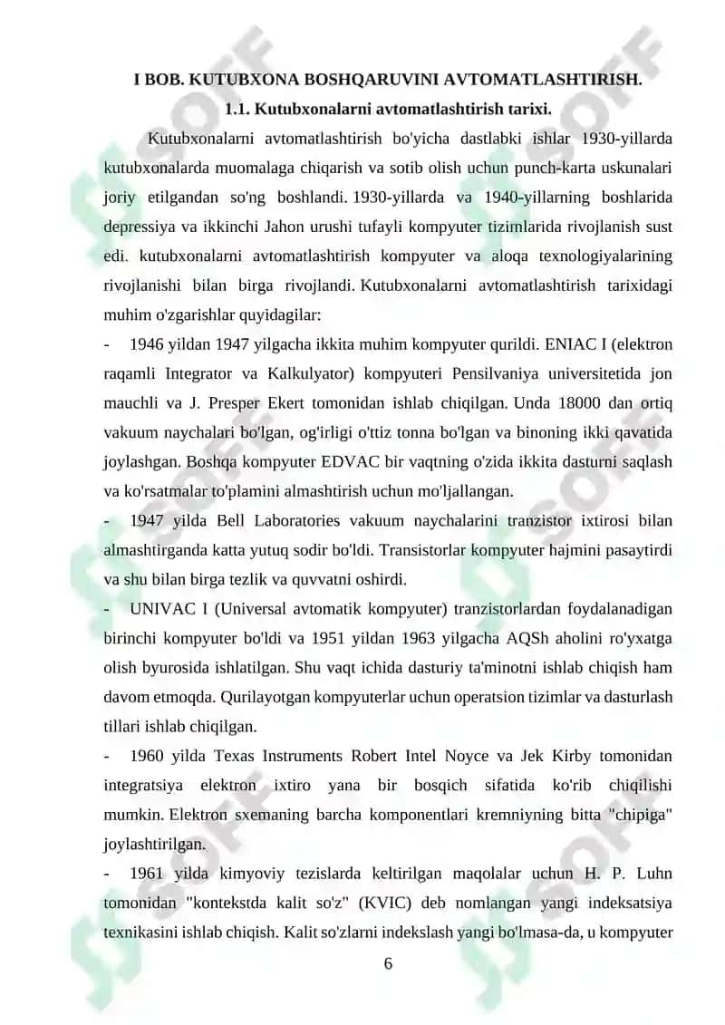 Kutubxonaning avtomatlashtirilgan tizimi 6