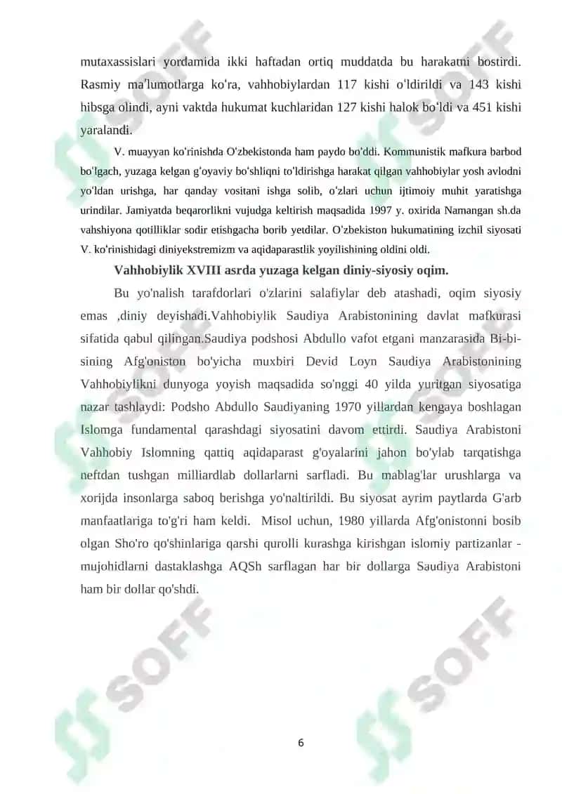Vahobiylik harakati va unga qarshi kurashlar 6