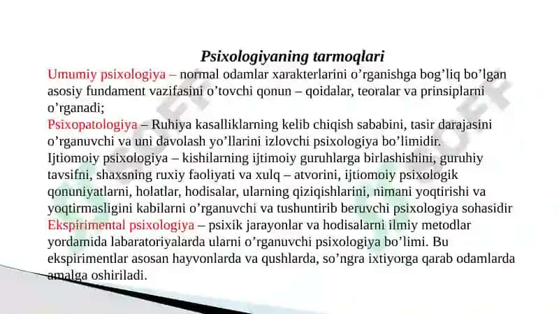 Психологиянингасосий тамойиллари 6