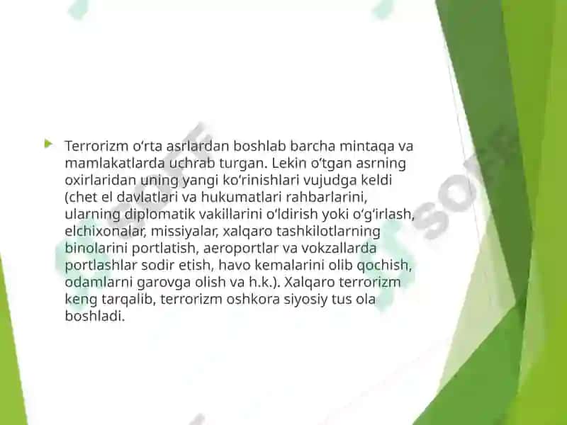Diniy ekstremizm va terrorizm mafkura va amalyot,qarshi kurashish strategiyasi. 6