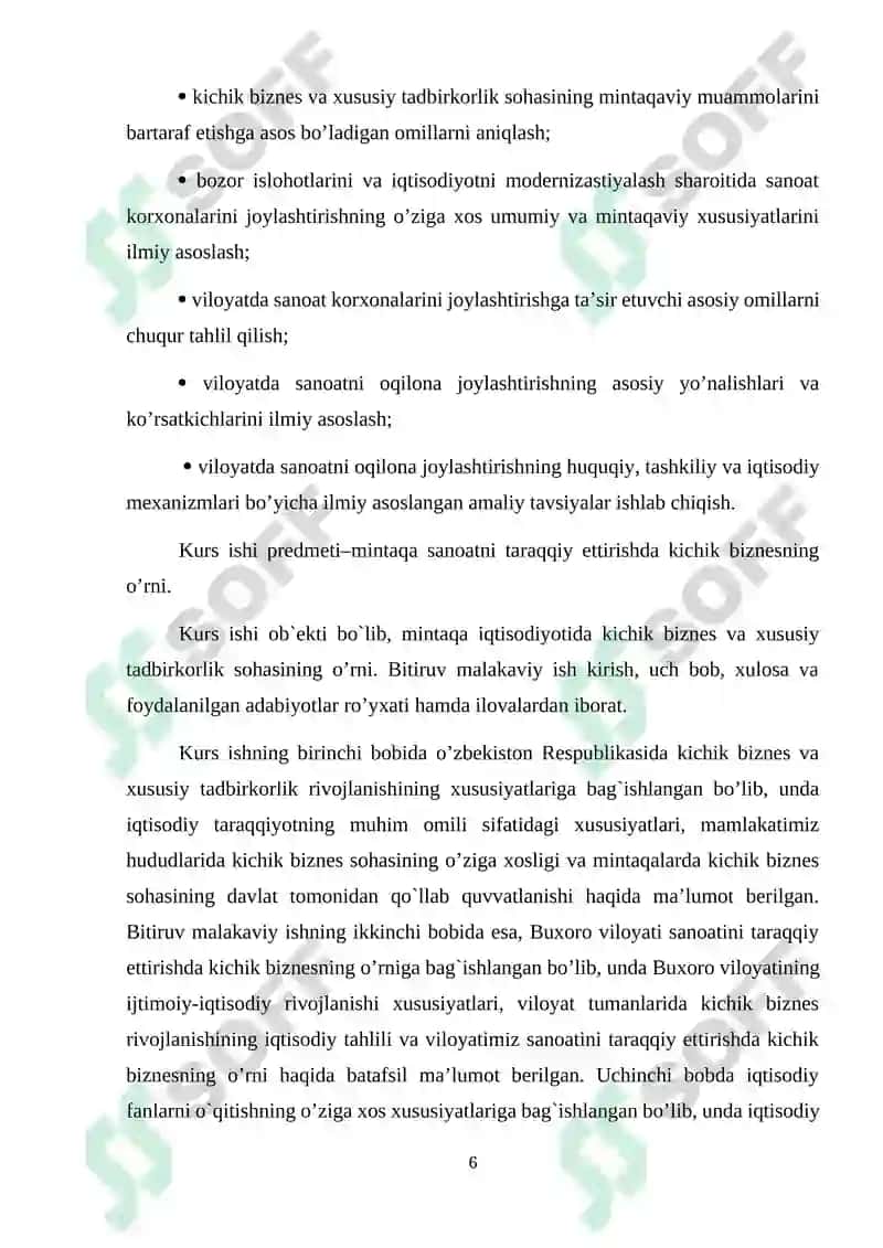 Kichik biznes va xususiy tadbirkorlik yili 6