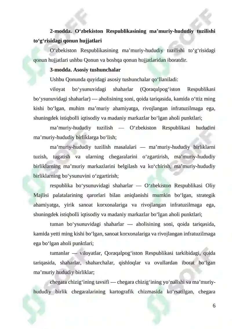 O’zbekistonning ma’muriy-siyosiy tuzilishi kurs ishi 6