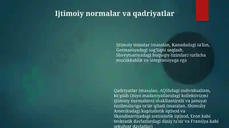 Ijtimoiy Tizimlar va ularning tarkibiy tuzilishi 6