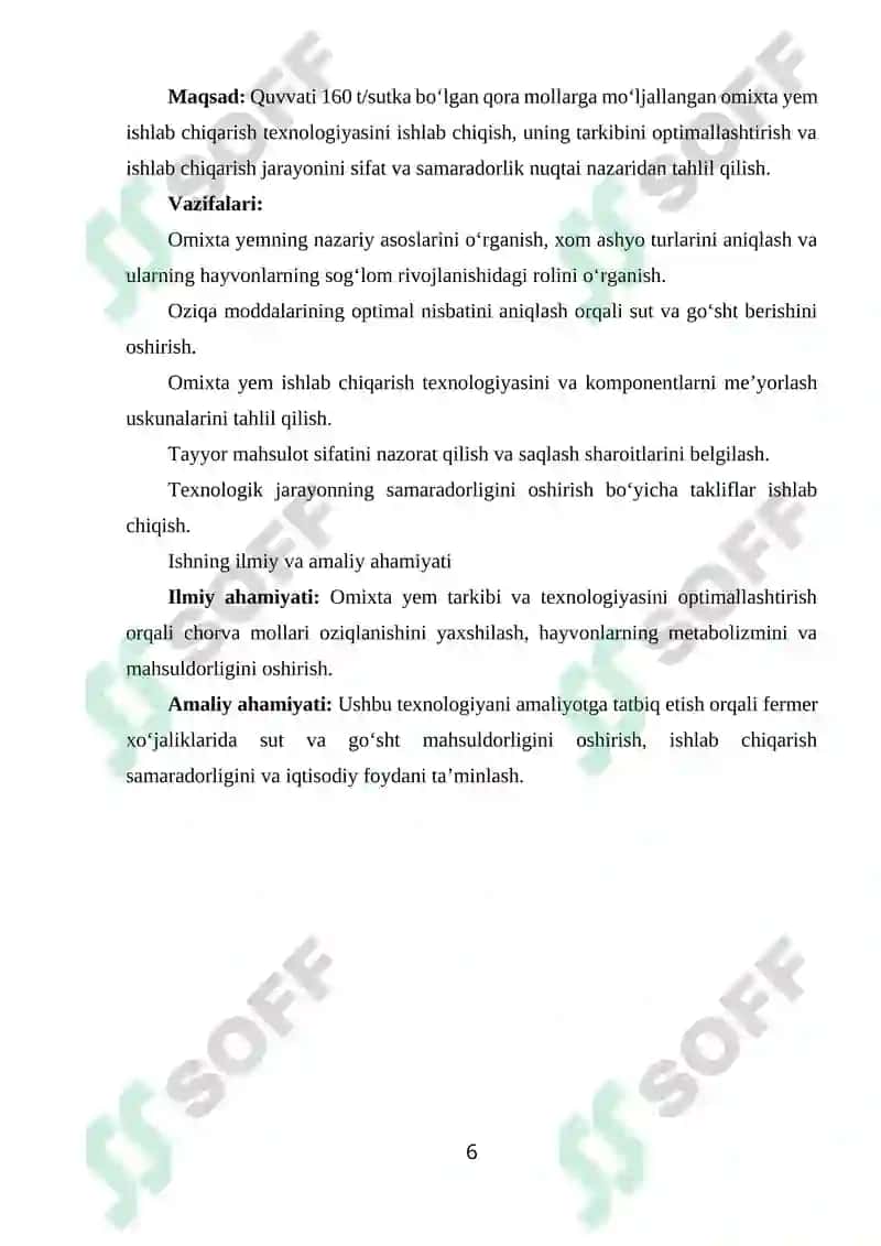 Omixta yem ishlab chiqarish texnologiyasi 6